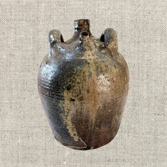 19c French Provincial Stoneware Olive Oil Jug - Picture 1 of 4